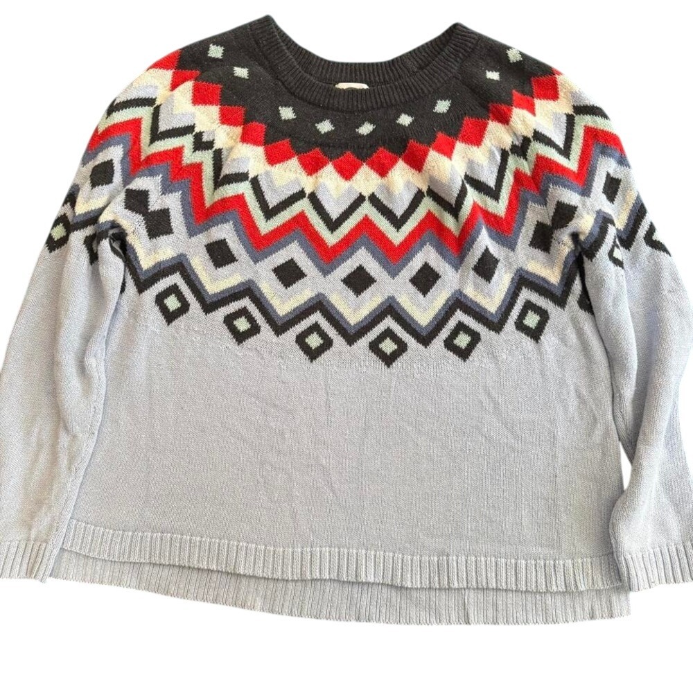 Old Navy XL Fair Isle Sweater Falling Water Pattern‎